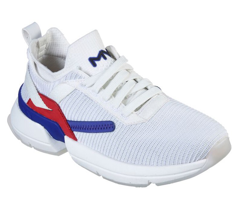 Skechers Split - Overpass - Womens Sneakers White/Navy [AU-JA9112]